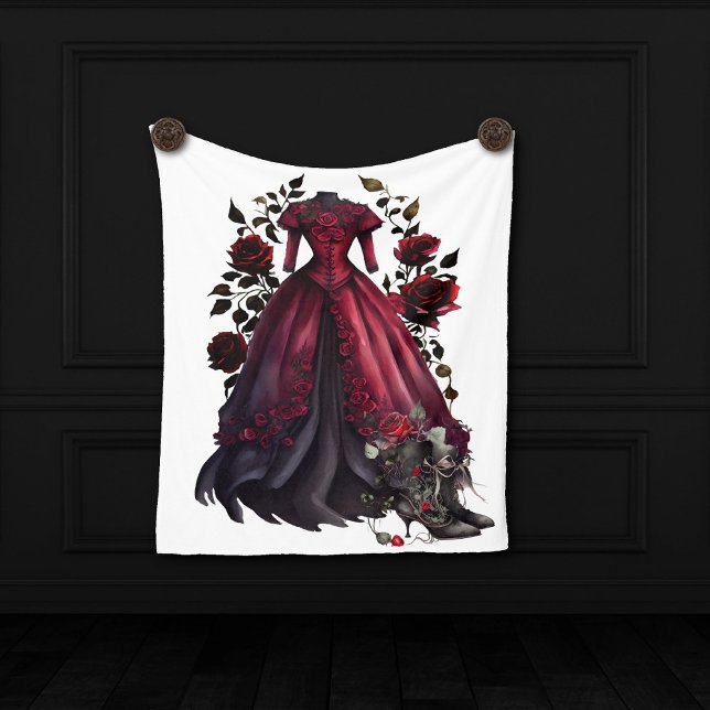 Tapiz Vestido rojo victoriano y tacones | Rosas antiguos (Subido por el creador)