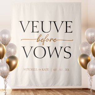 Tapiz Veuve Antes De Vows Tan Brown Bridal Shower