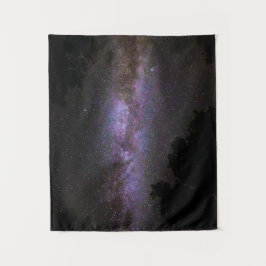 Tapiz Vía láctea con silueta de árboles