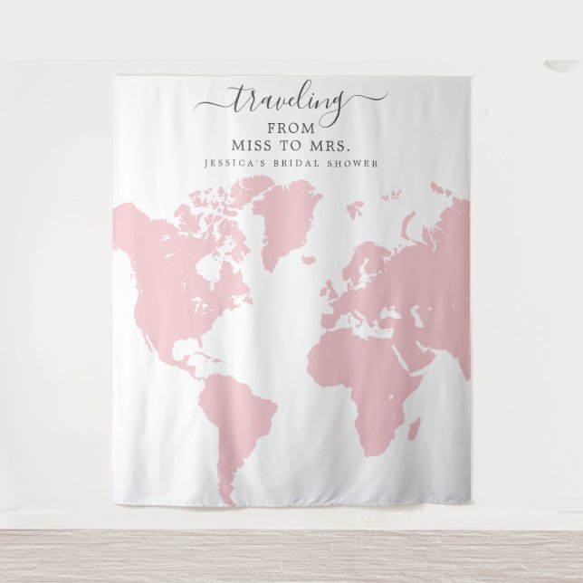 Tapiz Viajando de Señorita a Señora Telón de Fondo Nupci (Anverso)