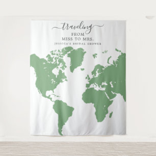 Tapiz Viajar De Miss A Sra. Bridal Backdrop