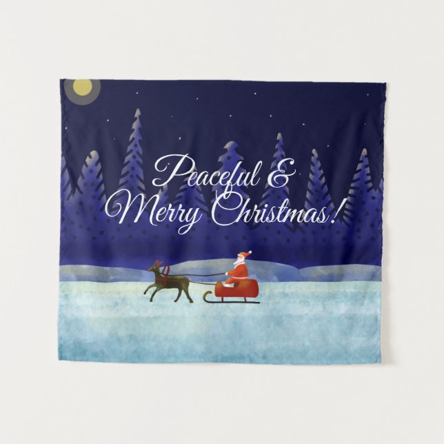 Tapiz Viaje nocturno de Navidades de Santa María (Anverso (horizontal))