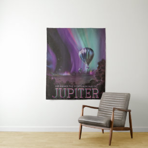 Tapiz Viajes de Júpiter por Auroras fuertes en globo aer