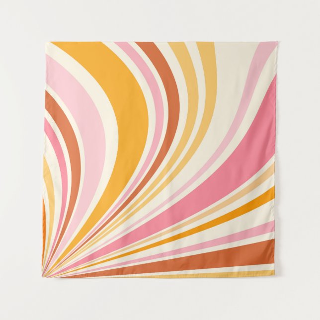 Tapiz Vibes retro coloridas (Anverso)