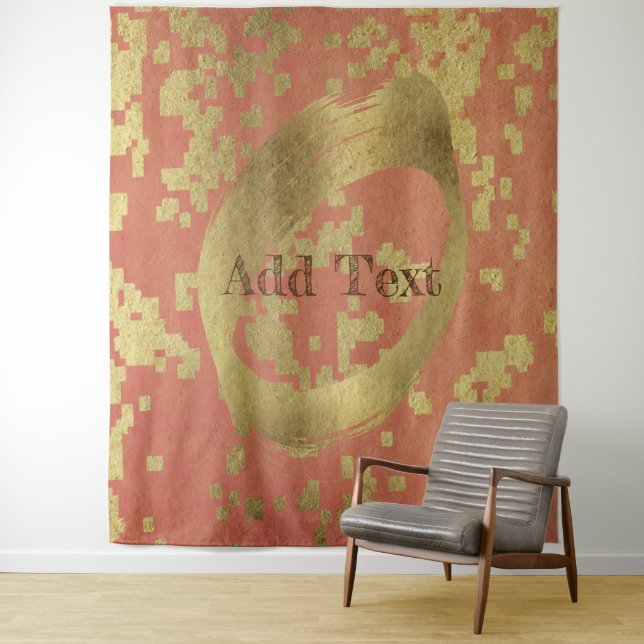 Tapiz Vibra de temporada festiva dorada (In situ)