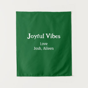 Tapiz Vibraciones alegres Navidades verdes amor familia