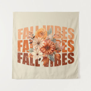 Tapiz Vibraciones de otoño acuarela flores silvestres ho