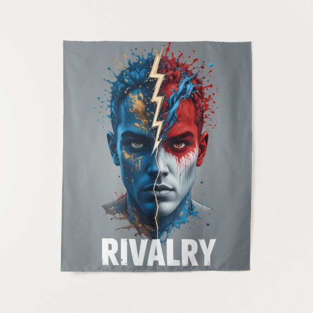 Tapiz Vibrant "Less Is More" Abstract Graphic (Anverso)