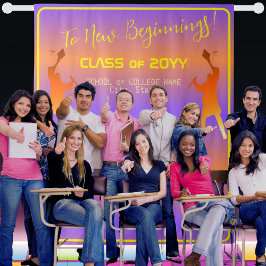 Tapiz Vibrante Sunset Modern Tech Graduation