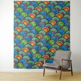 Tapiz Vibrantes textiles africanos: Escalas de patrones 