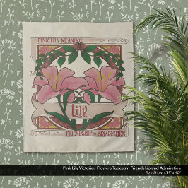 Tapiz Victorian flores de lirio rosado Admiración de ami