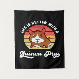 Tapiz Vida al atardecer mejor con un cerdo guineano Ma