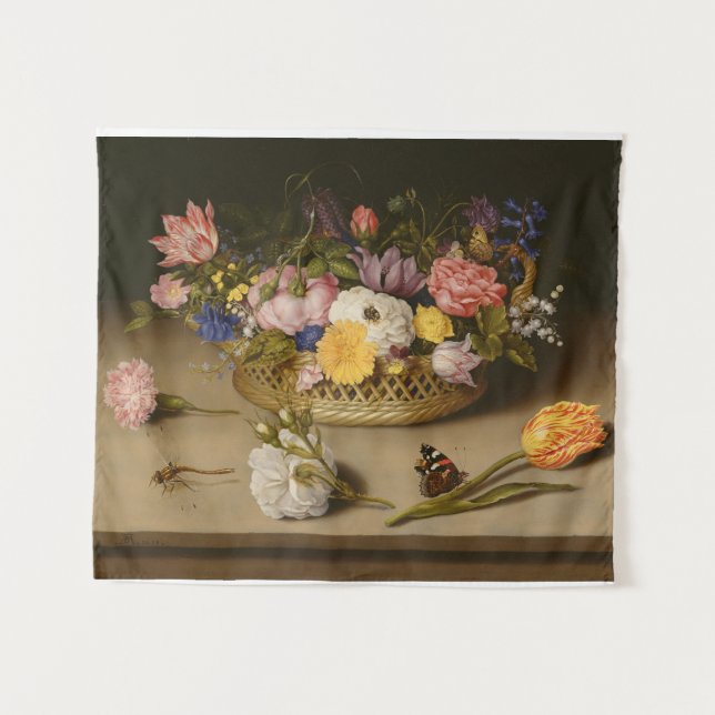 Tapiz Vida residual de las flores Ambrosius Bosschaert (Anverso (horizontal))