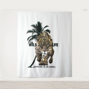 Tapiz Vida silvestre, aventuras en el botón de camiseta 