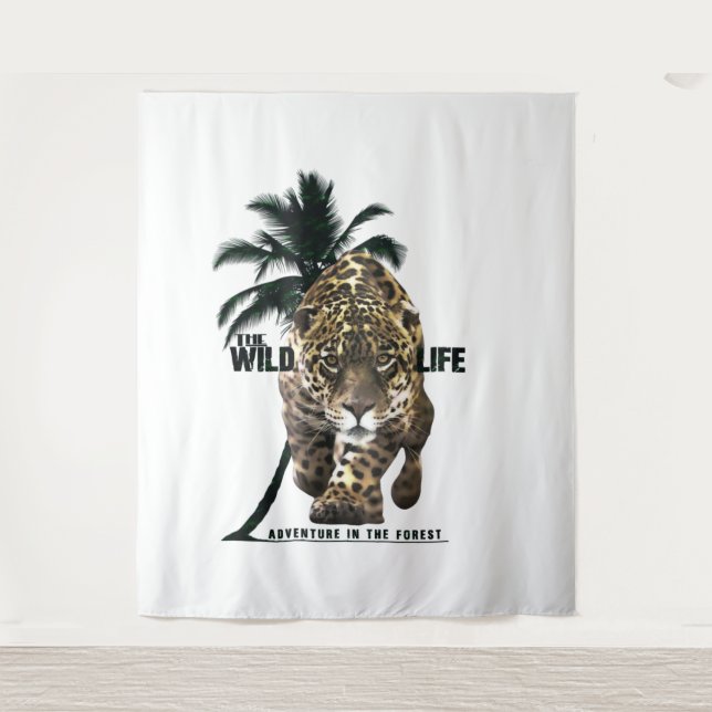 Tapiz Vida silvestre, aventuras en el botón de camiseta  (Anverso)