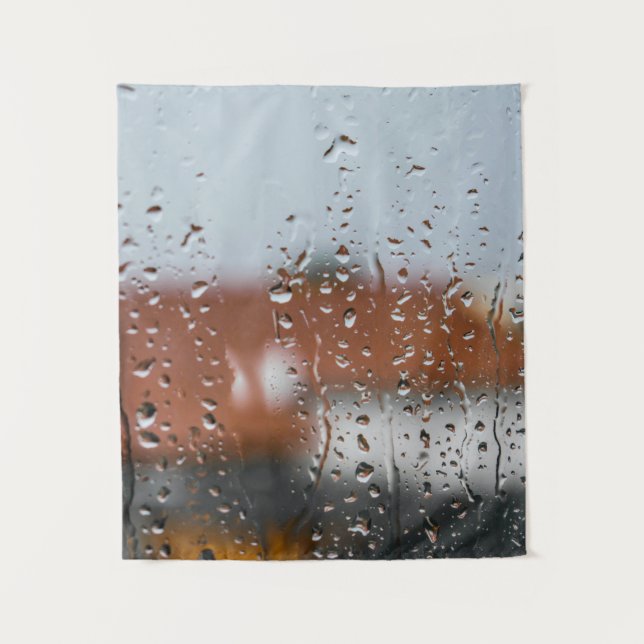Tapiz Vidrio con gotas de lluvia (Anverso)