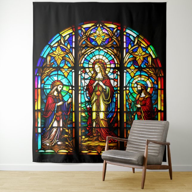 Tapiz Vidrio Manchado Religioso (In situ)