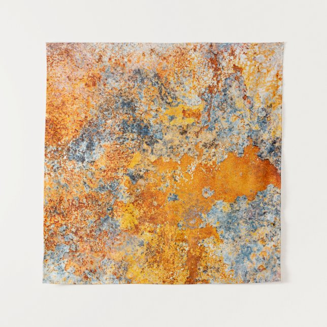 Tapiz Vieja textura de óxido. Borde del fondo metalizado (Anverso)