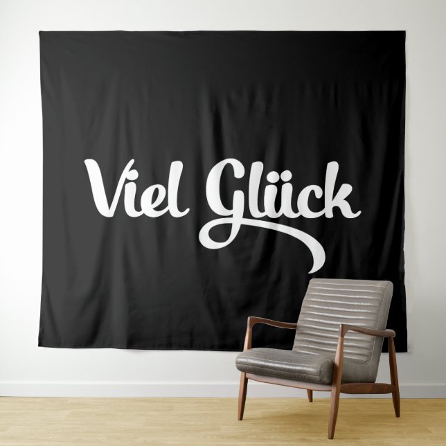 Tapiz Viel Glück | Buena Suerte Idioma Alemán (In situ (horizontal))