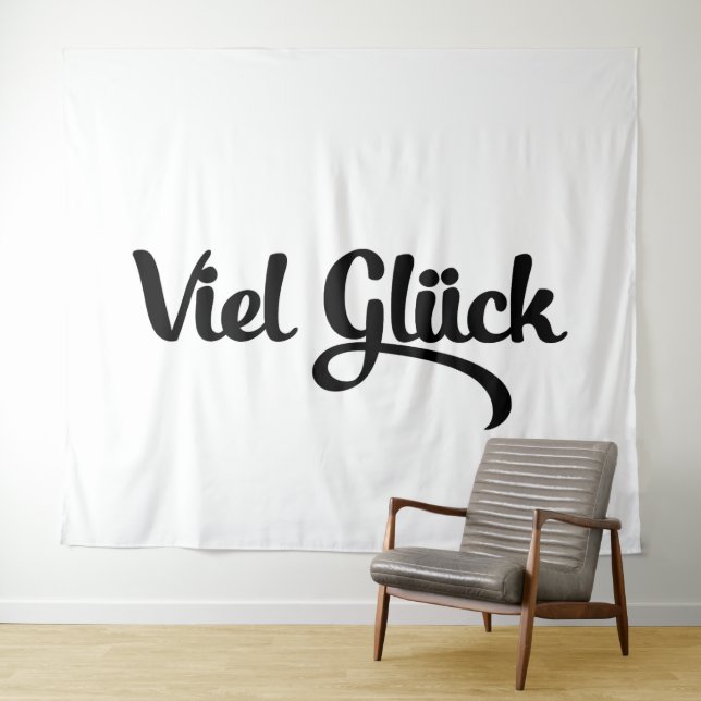 Tapiz Viel Glück | Buena Suerte idioma alemán (In situ (horizontal))