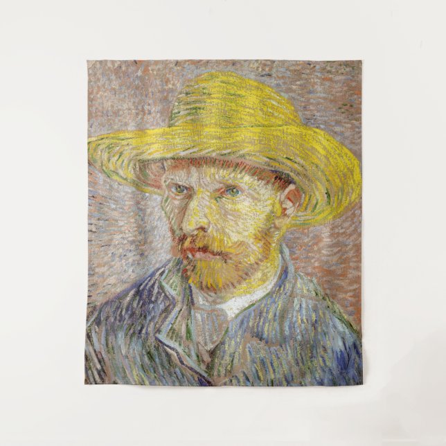 Tapiz Vincent van Gogh - Autorretrato con Gorra de paja (Anverso)