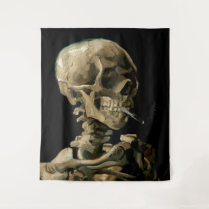 Tapiz Vincent van Gogh - Calavera con cigarrillo en llam