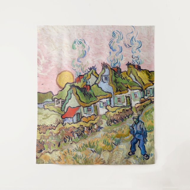 Tapiz Vincent van Gogh - Casas y Figura (Anverso)
