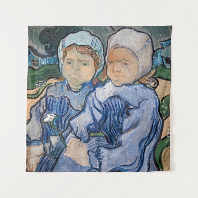 Tapiz Vincent van Gogh - Dos niñas pequeñas (Anverso)