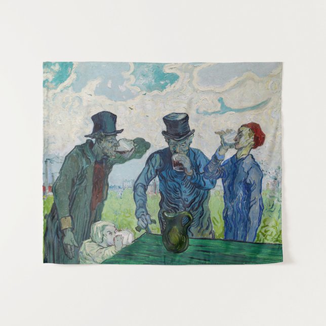 Tapiz Vincent van Gogh - Los bebedores, después de Daumi (Anverso (horizontal))