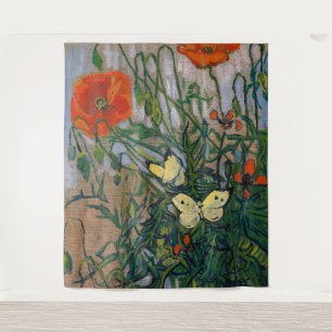 Tapiz Vincent van Gogh - Mariposas y Amapolas