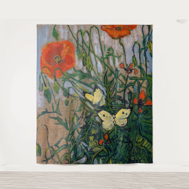 Tapiz Vincent van Gogh - Mariposas y Papas (Anverso)