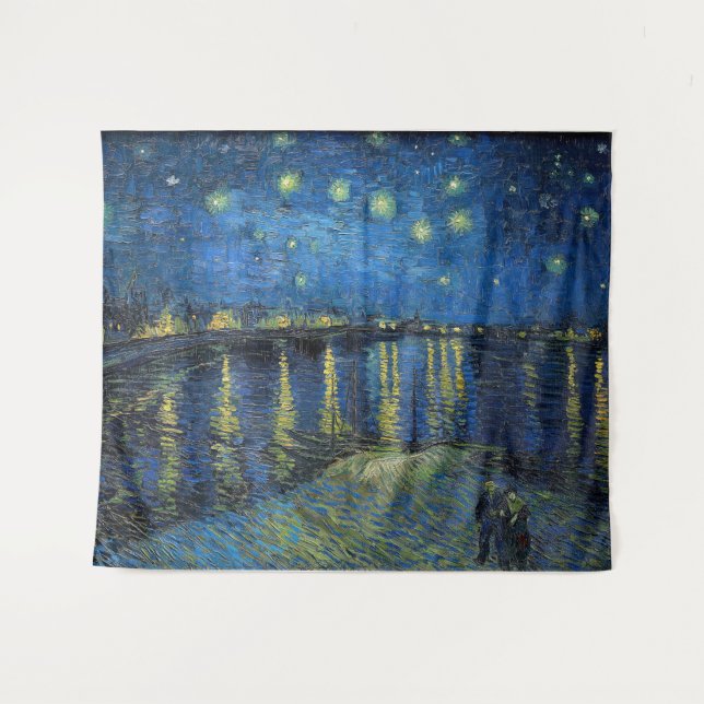 Tapiz Vincent van Gogh - Noche estrellada sobre el Ródan (Anverso (horizontal))