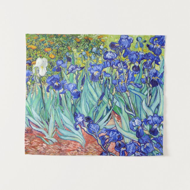 Tapiz Vincent Van Gogh pintando Irises (Anverso (horizontal))