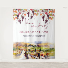 Tapiz Vino antes de votos regalo personalizado para duch