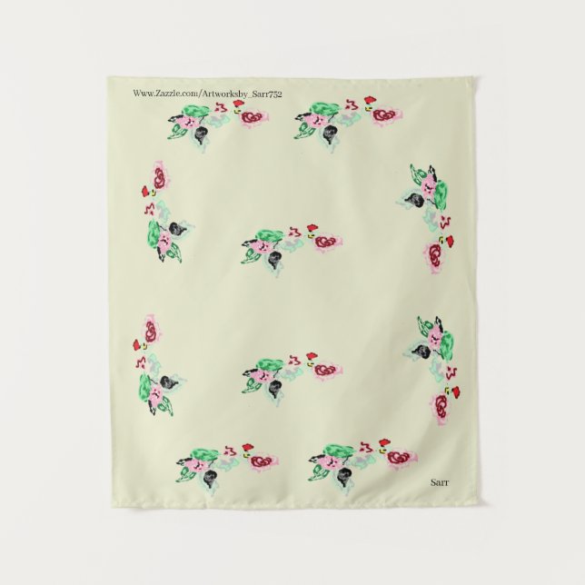 Tapiz : Vino con Rosas (Anverso)