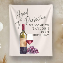 Tapiz Vino envejecido a medida Cumpleaños decoración per