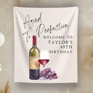Tapiz Vino envejecido a medida Cumpleaños decoración per