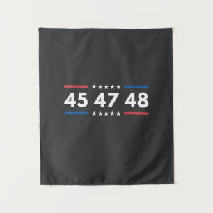 Tapiz Vintage 45 47 48 Trump 2024 Presidente de la Bande