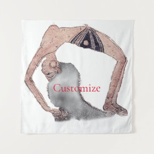 Tapiz Vintage Backbend Yoga Pose Thunder_Cove