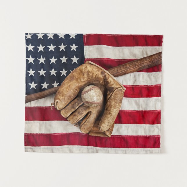 Tapiz Vintage Baseball (Anverso (horizontal))