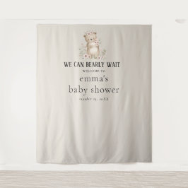 Tapiz Vintage Bearly Wait Shower Backower