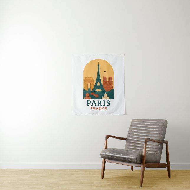 Tapiz vintage de la Catedral de Notre Dame de Parí (In situ)