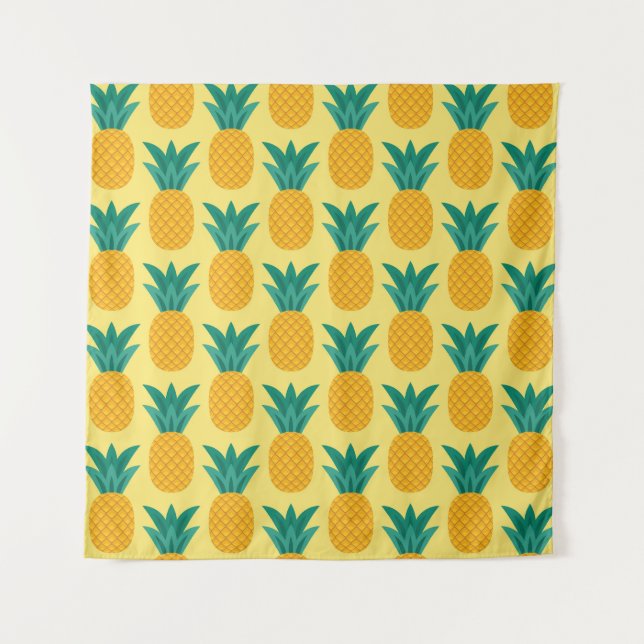 Tapiz Vintage de piña: Frutísimo patrón delgado. (Anverso)