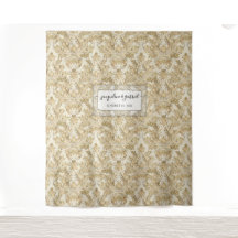 Vintage Elegant Gold Damask Wedding Photo Backdrop