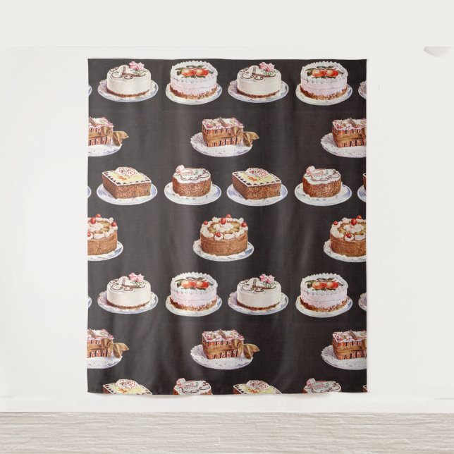 Tapiz Vintage Fancy Cakes Baker Sweets Cocinando Cumplea (Anverso)