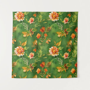 Tapiz Vintage Floral Garden Acuarela Patrón sin inconven