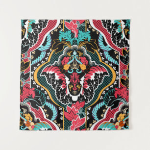 Tapiz Vintage indian seamless pattern. Floral wallpaper