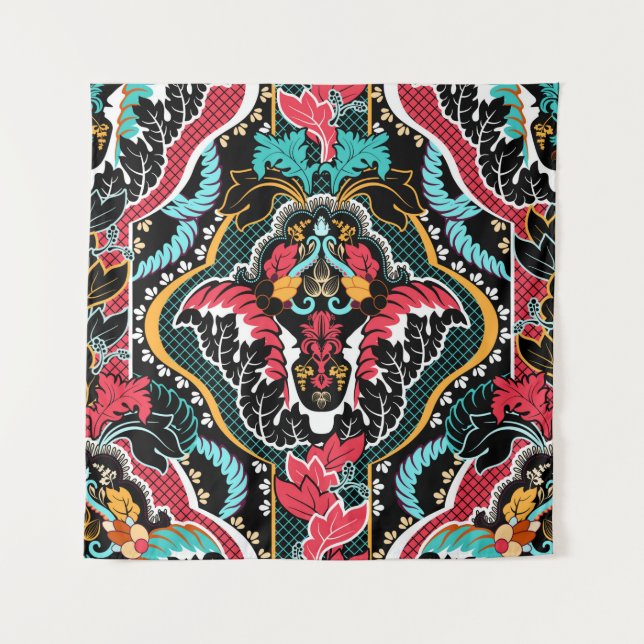 Tapiz Vintage indian seamless pattern. Floral wallpaper (Anverso)