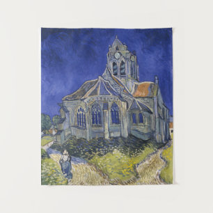 Tapiz Vintage La iglesia en Auvers-sur-Oise por Van Gogh