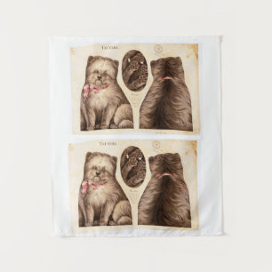 Tapiz Vintage lindo perro de cachorro Cortar y coser pat